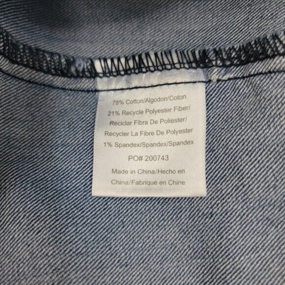 MODCLOTH Womens Jeans Sz 18W Rainbow With Me Wide Leg BLUE Boho Festival Retro - Picture 9 of 15